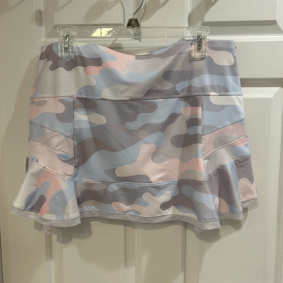 NWT Lucky In Love Vaportex White Pink Camo Tennis Skort Sz XL - Picture 3 of 4